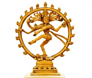 Dancing Shiva on white background